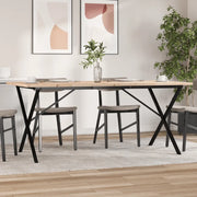 Tavolo da Pranzo Telaio a X 180x90x75,5 cm Legno Pino e Acciaio 3282766