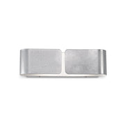 Applique Contemporanea Clip Metallo Argento 2 Luci E27