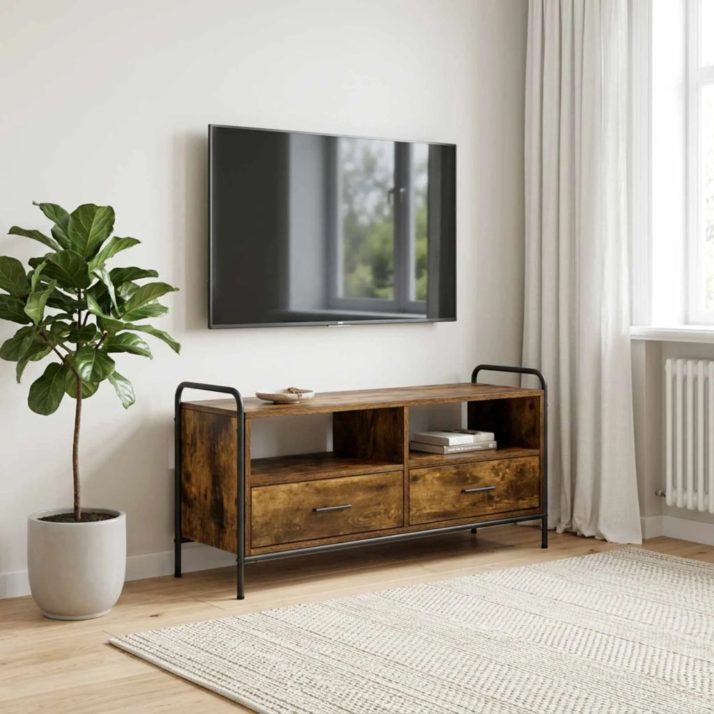 Mobile TV 67,5 x 33 x 50 cm Rovere Fumo Legno ingegnerizzato