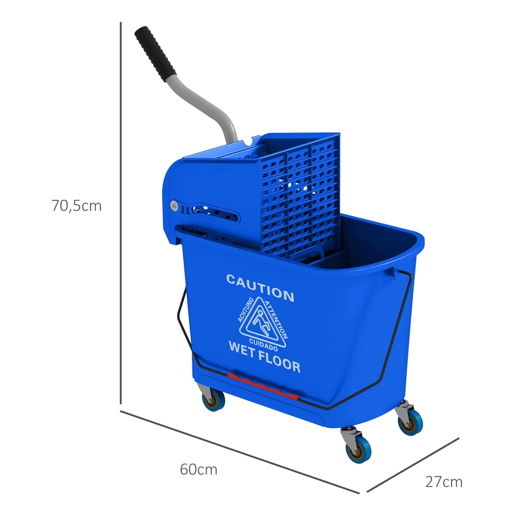 Secchio Lavapavimenti con Ruote 20 L ¨C Minimal ¨C Azzurro