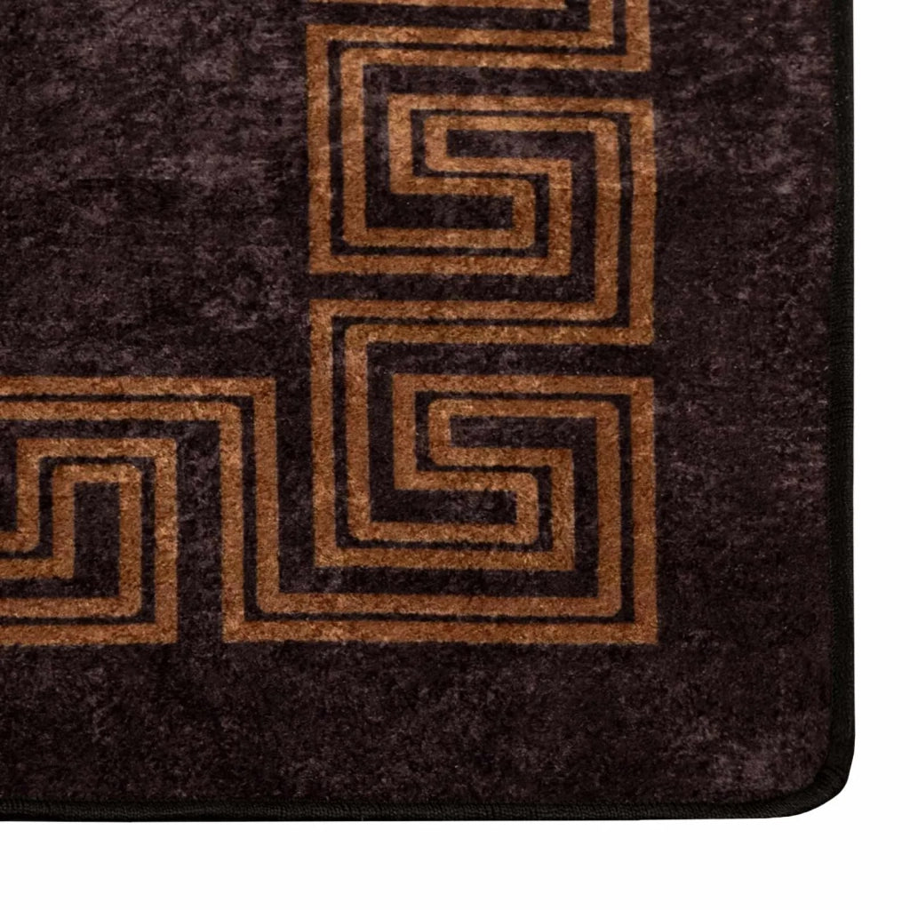 Runner Tappeto MARSA Nero 50 x 100 cm Poliestere e PVC 42023278