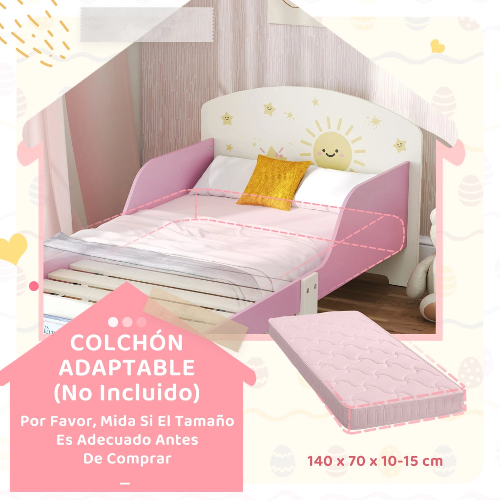 Letto a soppalco con cassetti ¨C Minimal ¨C 70x140 cm rosa legno