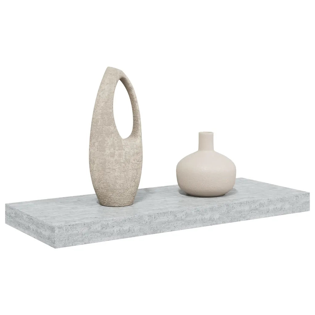 Scaffale a Parete Grigio Cemento 60x23,5x3,8 cm in MDF 326597