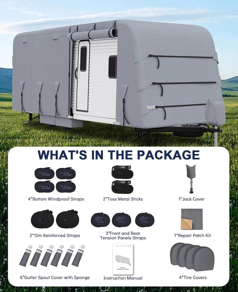 Telo di copertura resistente a 4 strati per roulotte e camper.