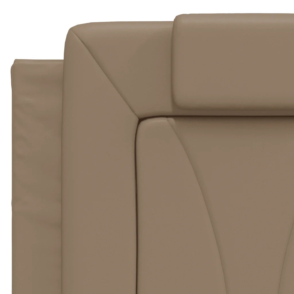 Letto Viana con Materasso Cappuccino 140x200cm Similpelle