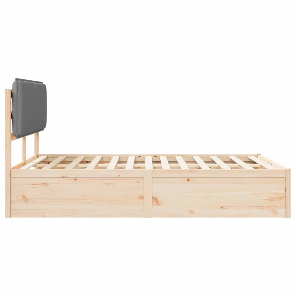 Letto con Testiera Rivestita Grigio chiaro 160 x 200 cm