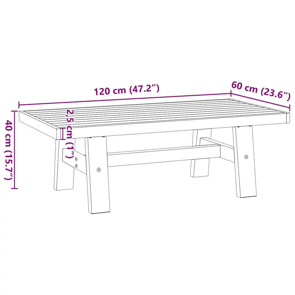 Tavolino-Tavolino da soggiorno-Tavolo NOAIN Gambe a Forma di A 120x60x40cm in Legno Massello