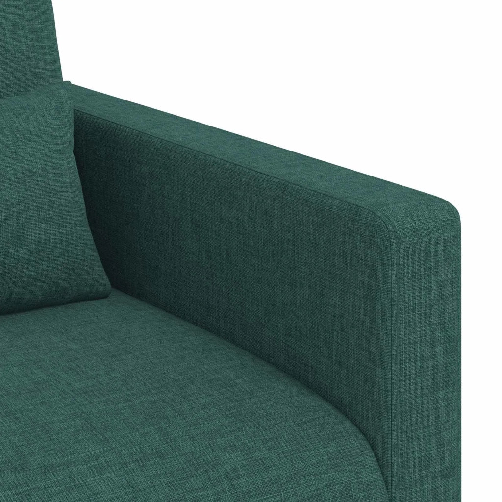 Set di divani 2 pcs Verde Scuro 139 x 78 x 80 cm Tessuto 3407496