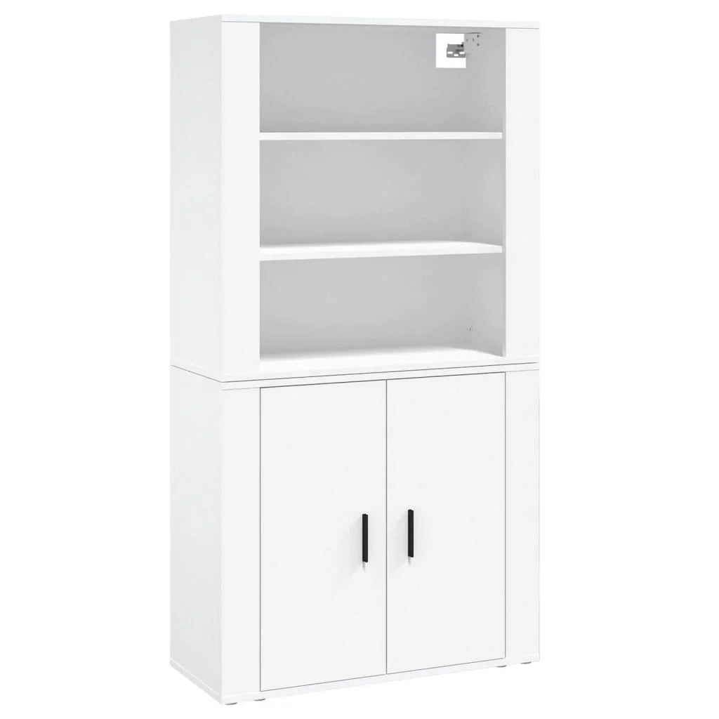 Buffet credenza cassettiera armadio mobile contenitore organizer cucina soggiorno salotto alto legno ingegnerizzato bianco 02_0032784