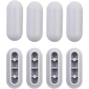 Bluexp set di 8 paracolpi per sedile wc in gomma grigia con cope
