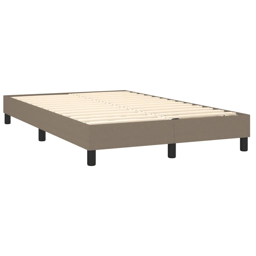 Letto a Molle con Materasso e LED Tortora 120x190 cm in Tessuto 3270029
