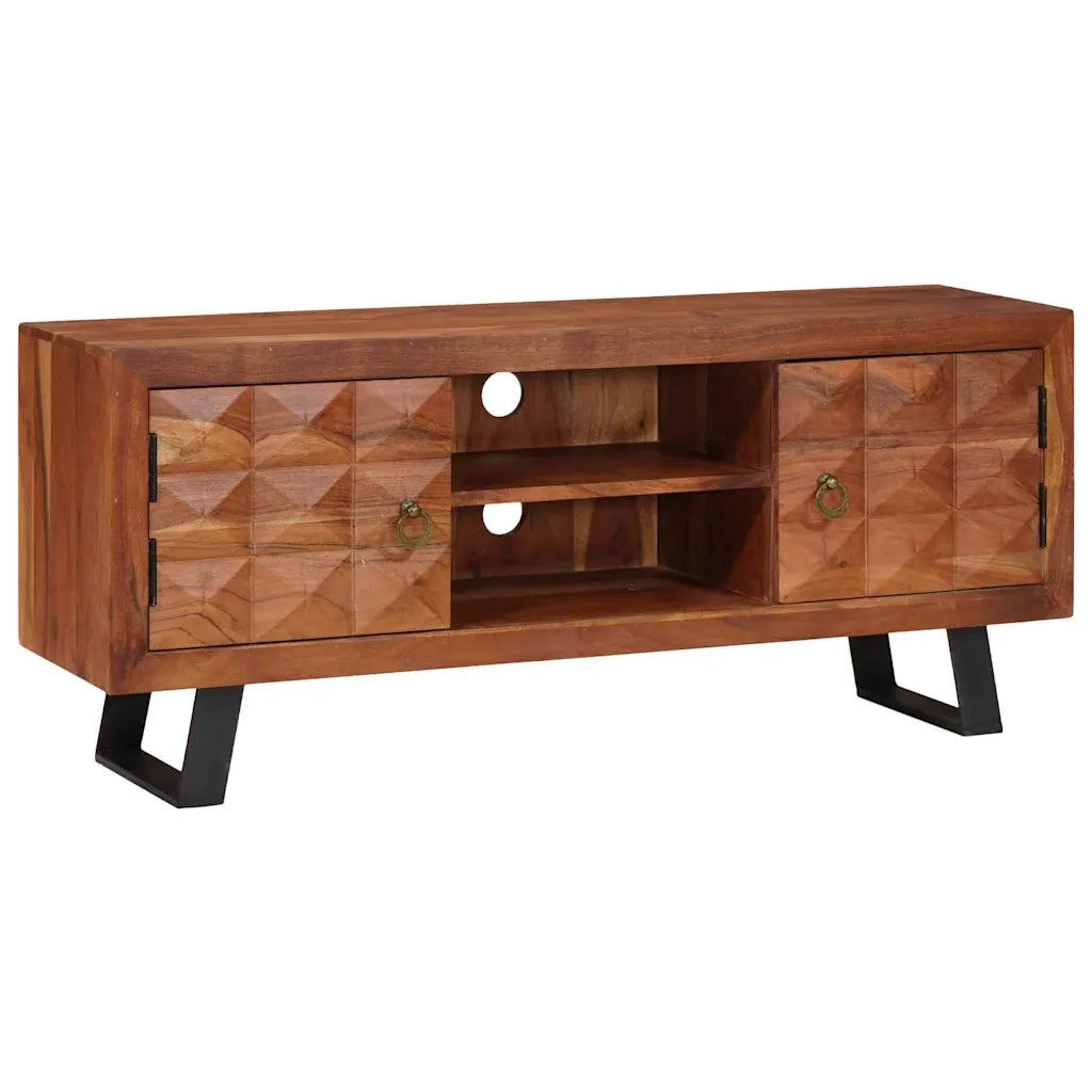 Mobile TV con lo scaffale marrone ambrato 112 x 30 x 48 cm 4104019