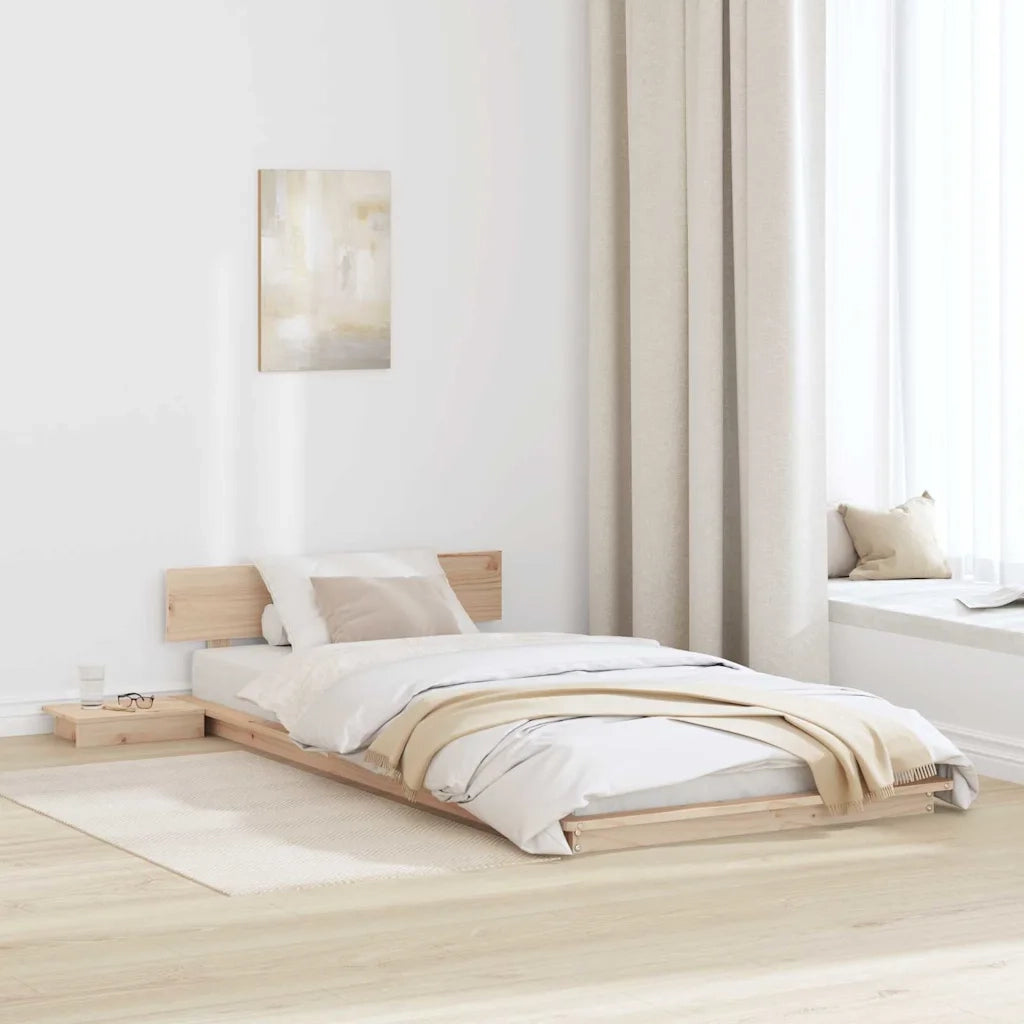 Struttura del letto-Giroletto Marrone 90 x 190 cm legno 397371