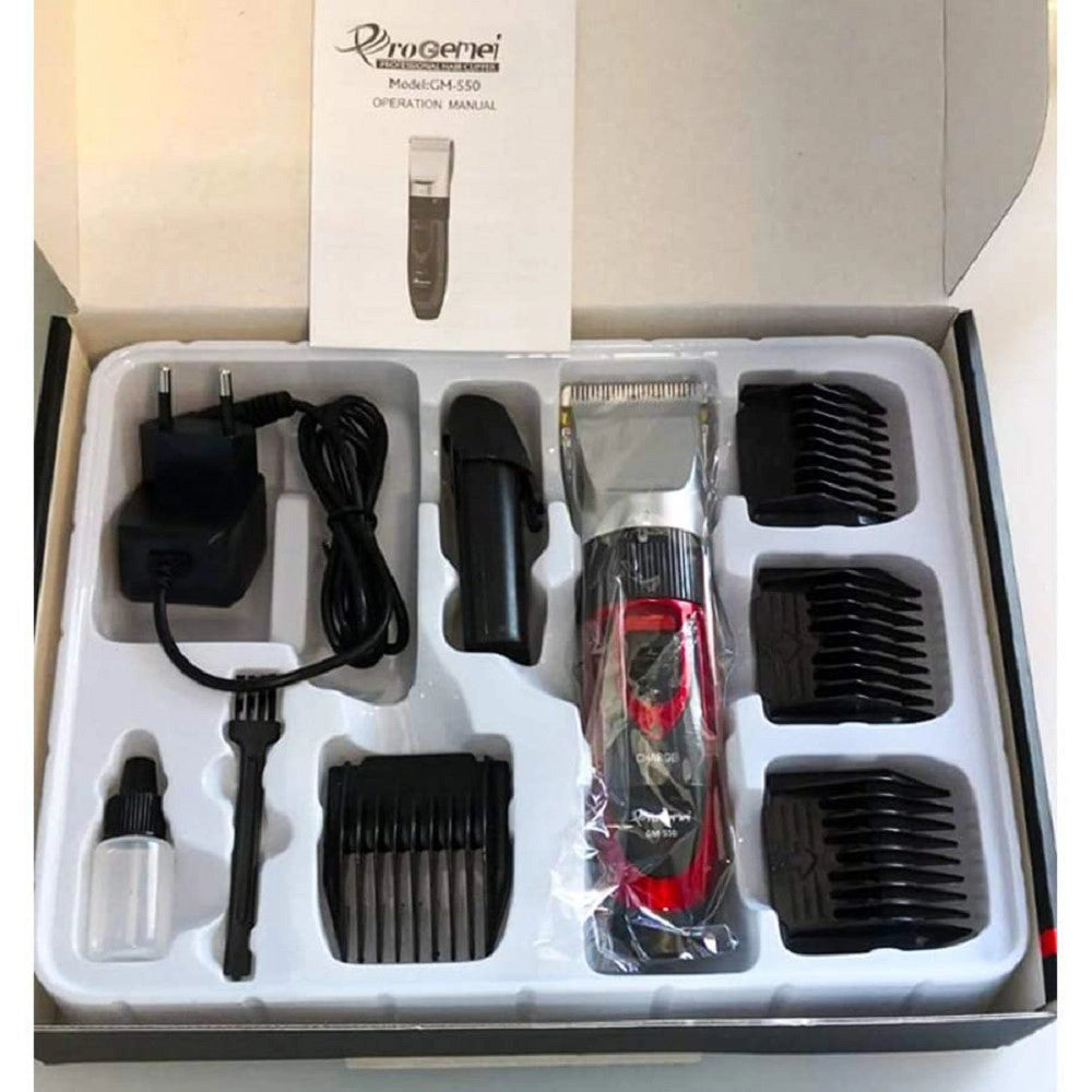 Trade Shop - Tagliacapelli Professionale Rasoio Elettrico Doppia Batteria Ricaricabile Gm-550 -