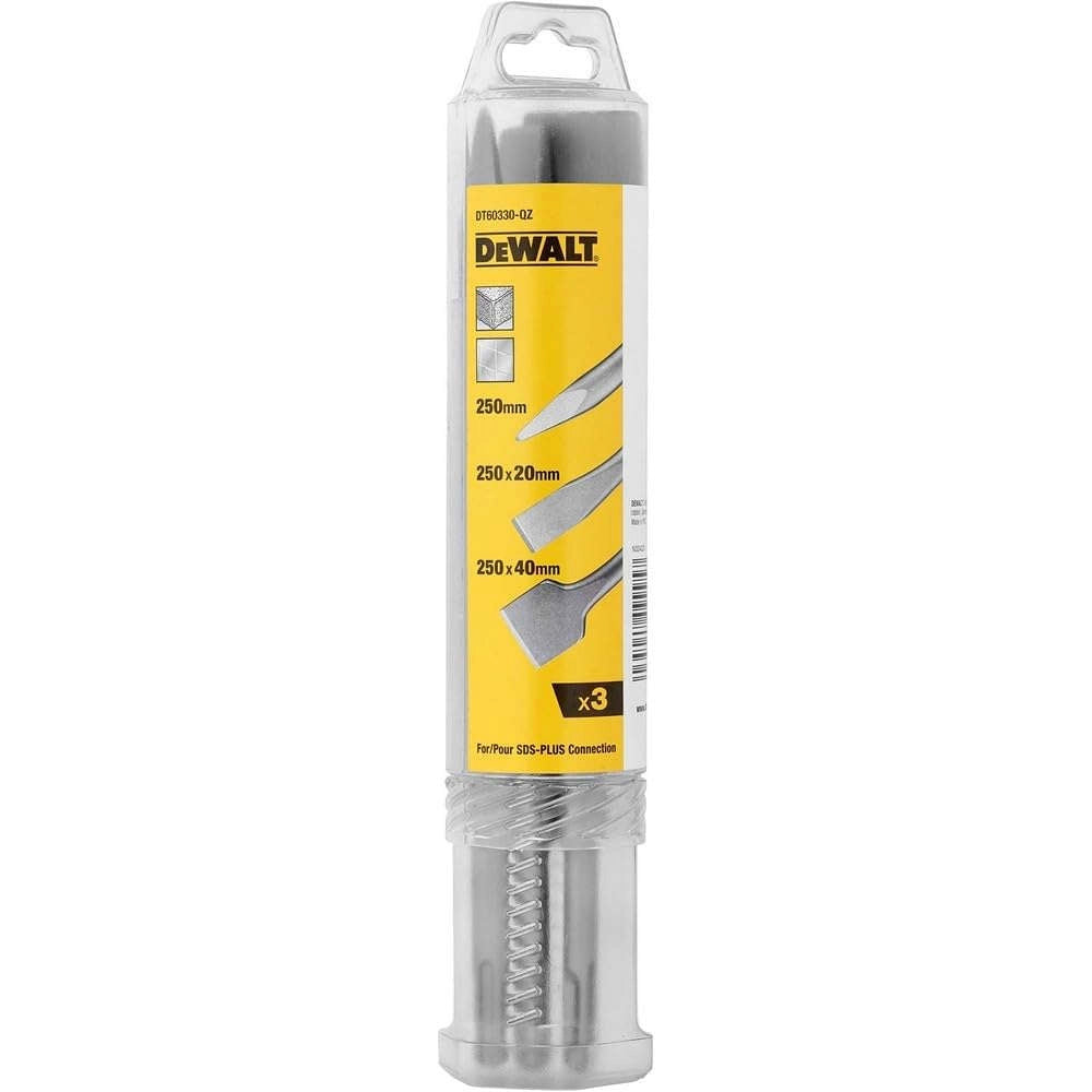 Punte a Scalpelli DeWalt per Trapano a Percussione Set SDS 3 Pz