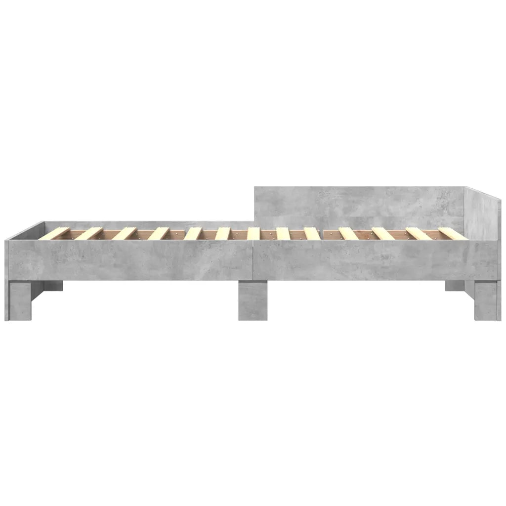 Giroletto-Struttura Letto Grigio Cemento 90x200 cm in Legno Multistrato 644801