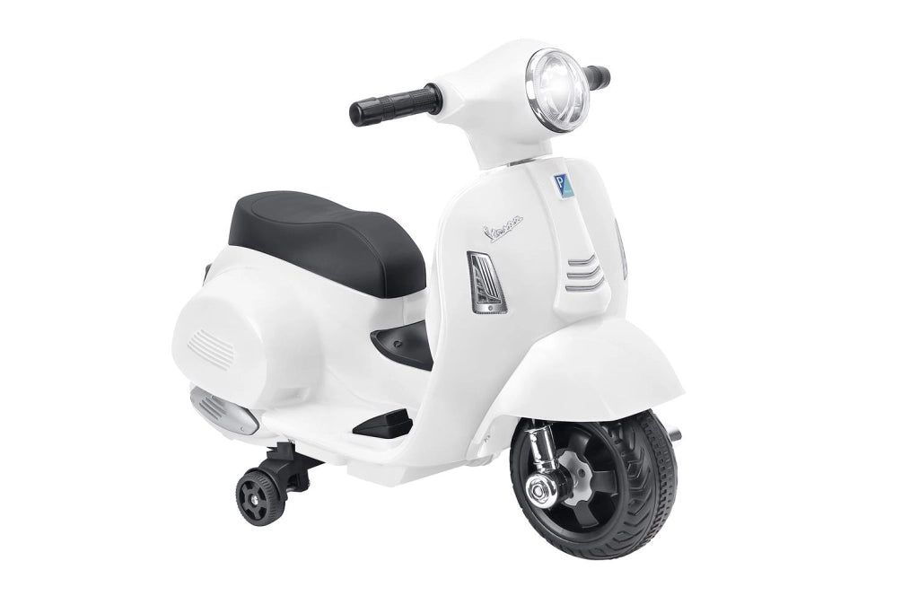 VESPA GTS SUPER SPORT ELETTRICA CAVALCABILE PER BAMBINI DA 6 V DI COLORE BIANCO