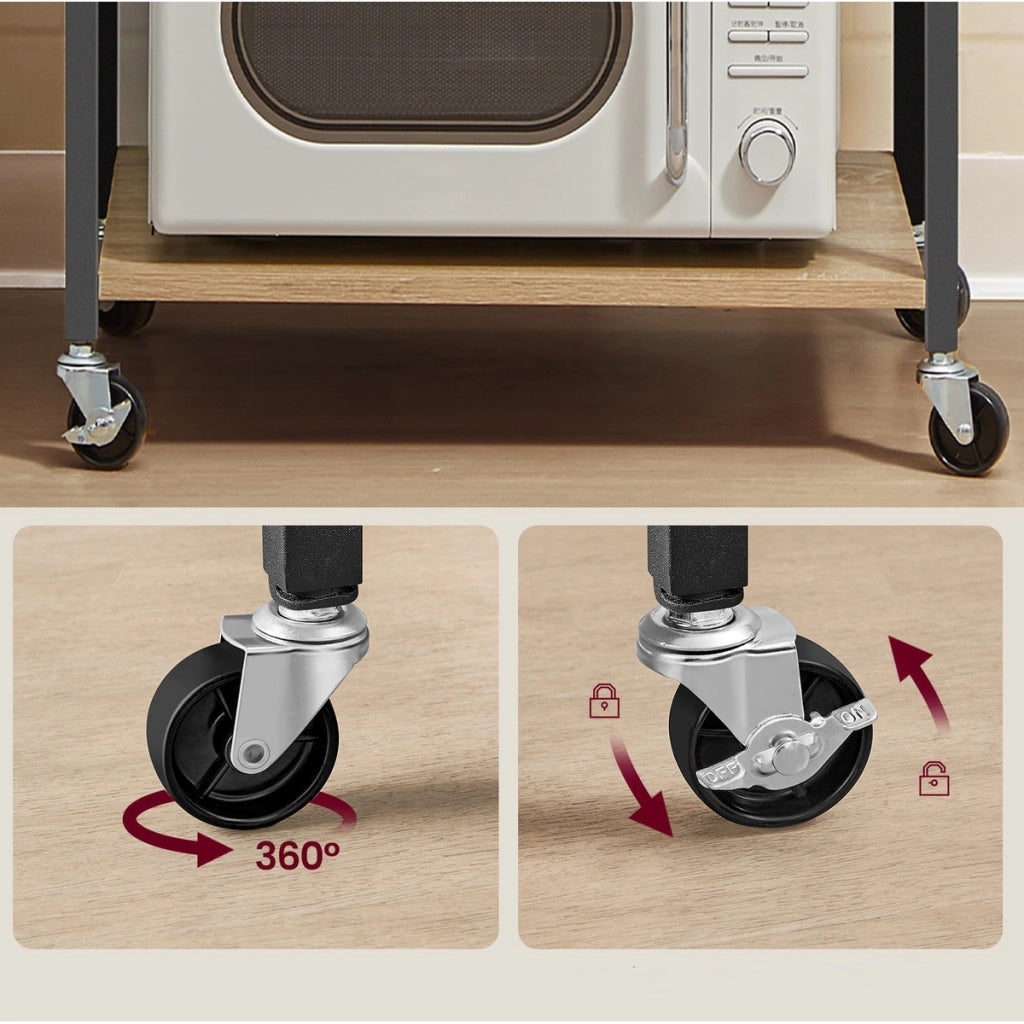 Carrello da Cucina Sonoma con Ruote e Ganci