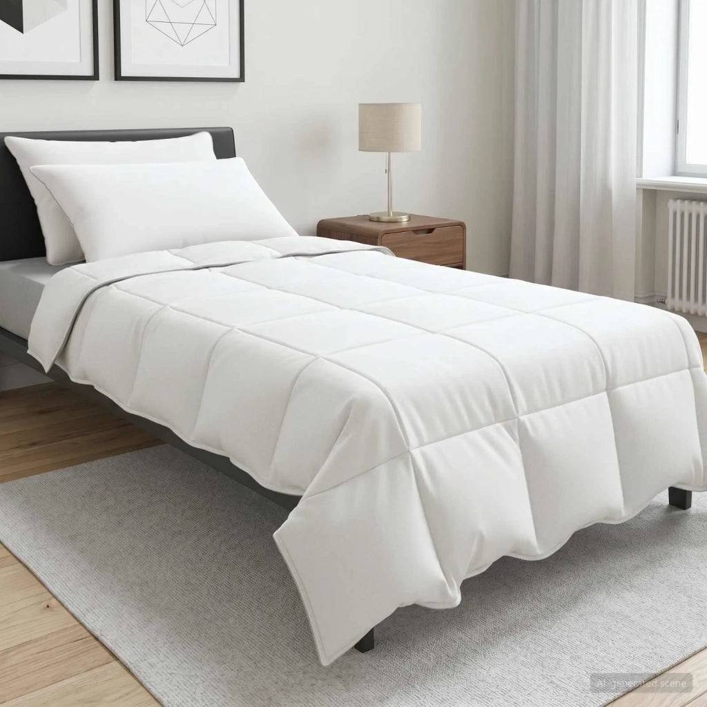 Set di Piumoni Bianco 140 x 220 cm Poliestere, Bamboo 3432715