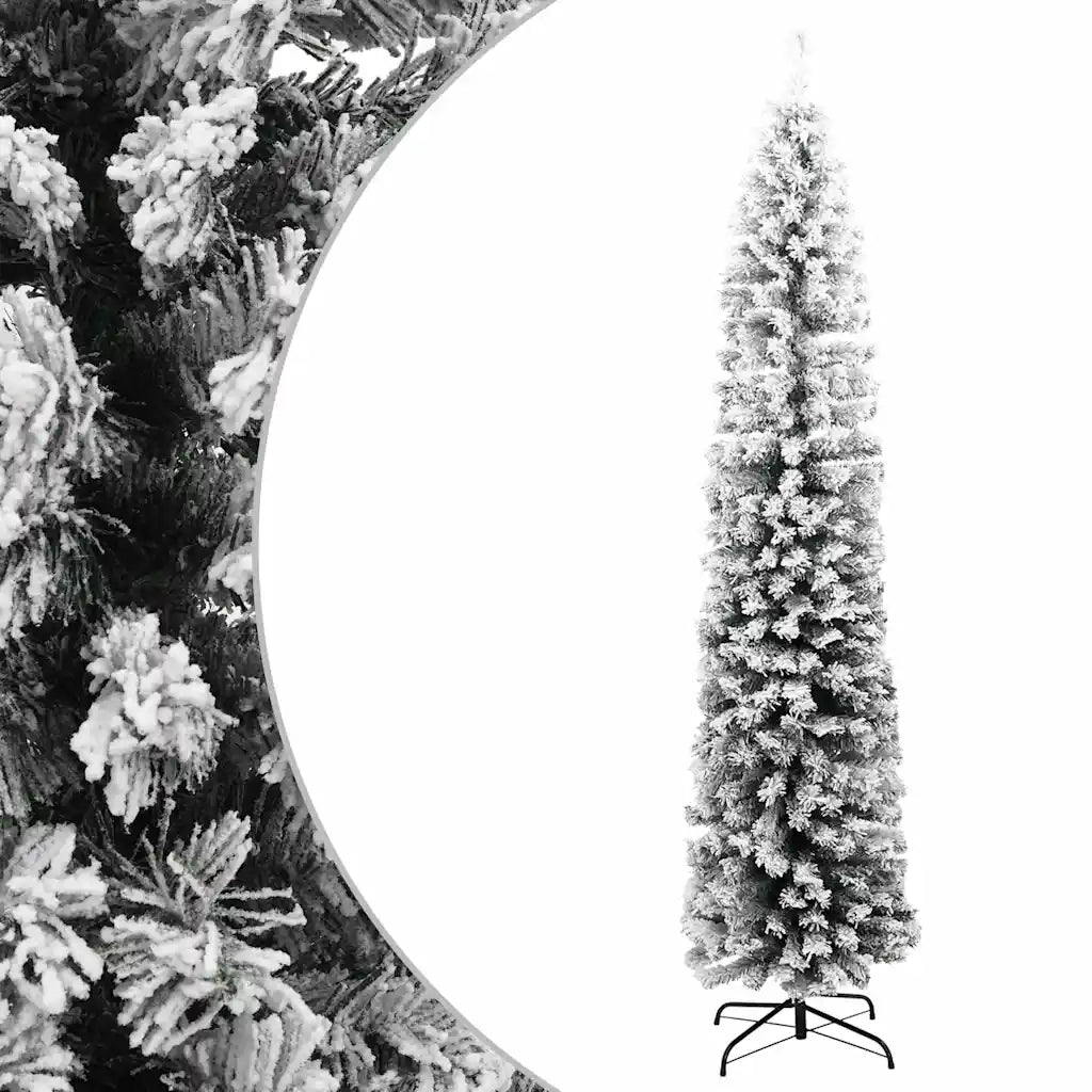 Albero di Natale Artificiale con Neve Fioccata Verde 240 cm PVC 320956