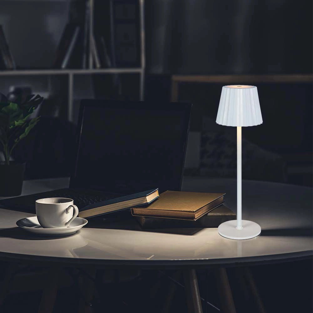 Lampada LED da Tavolo 1.5W 115x370mm Ricaricabile USB Touch CCT Colore Variabile Bianca – V-TAC – VT-1028-W