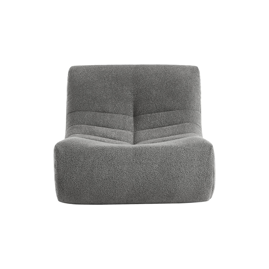 Divano modulare in bouclé, 3 posti, grigio
