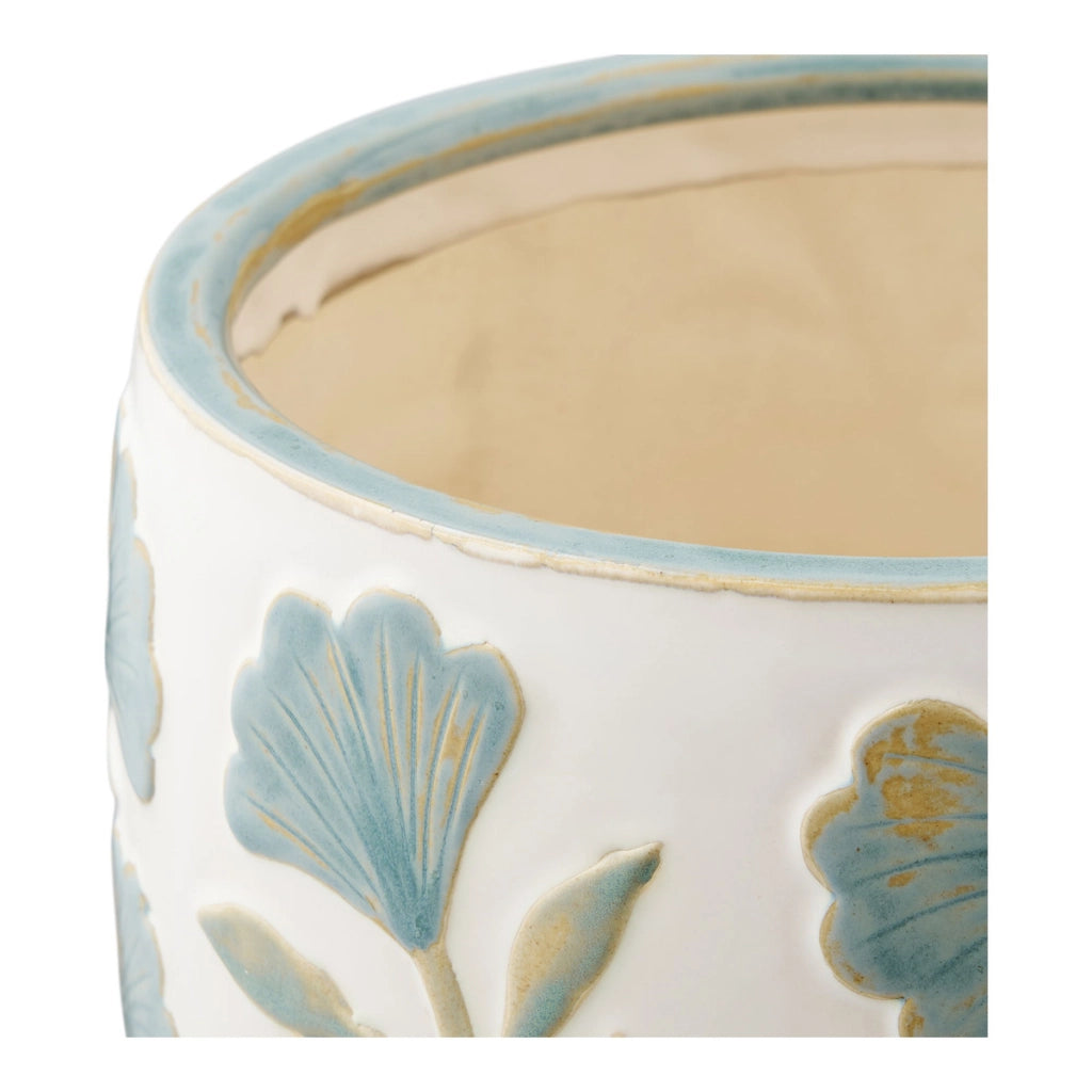 Vaso per Piante Flowerpot, Bianco, Ceramica, 22,5x22,5x17,5 cm