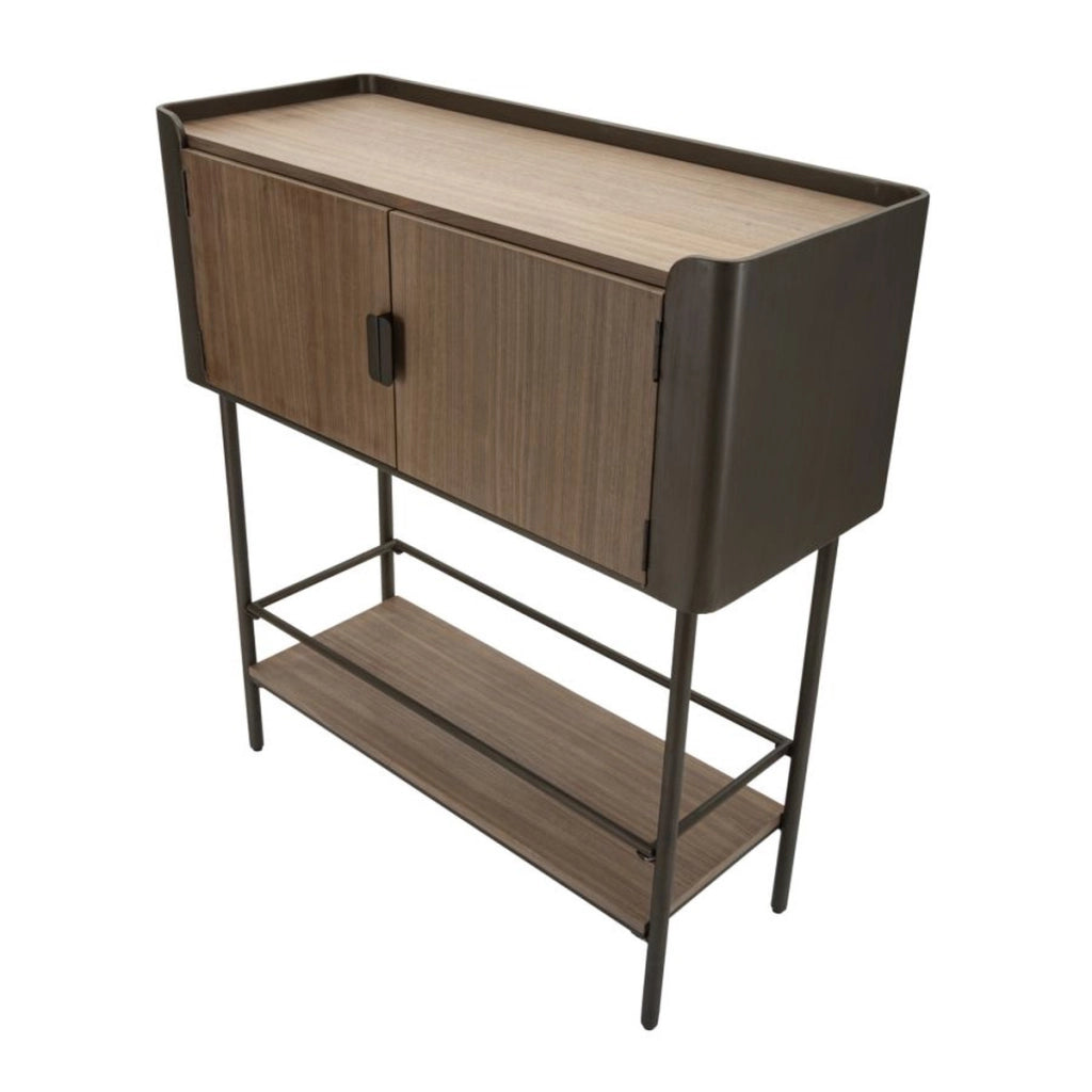 Tavolo Consolle VKH610, Marrone, Legno, 100x42x110 cm
