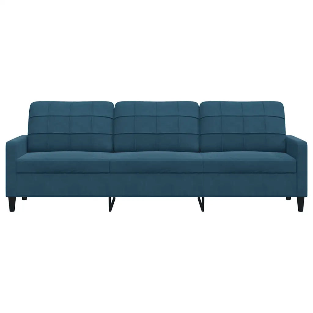 Divano a 3 Posti Blu 210 cm in Velluto 4007653