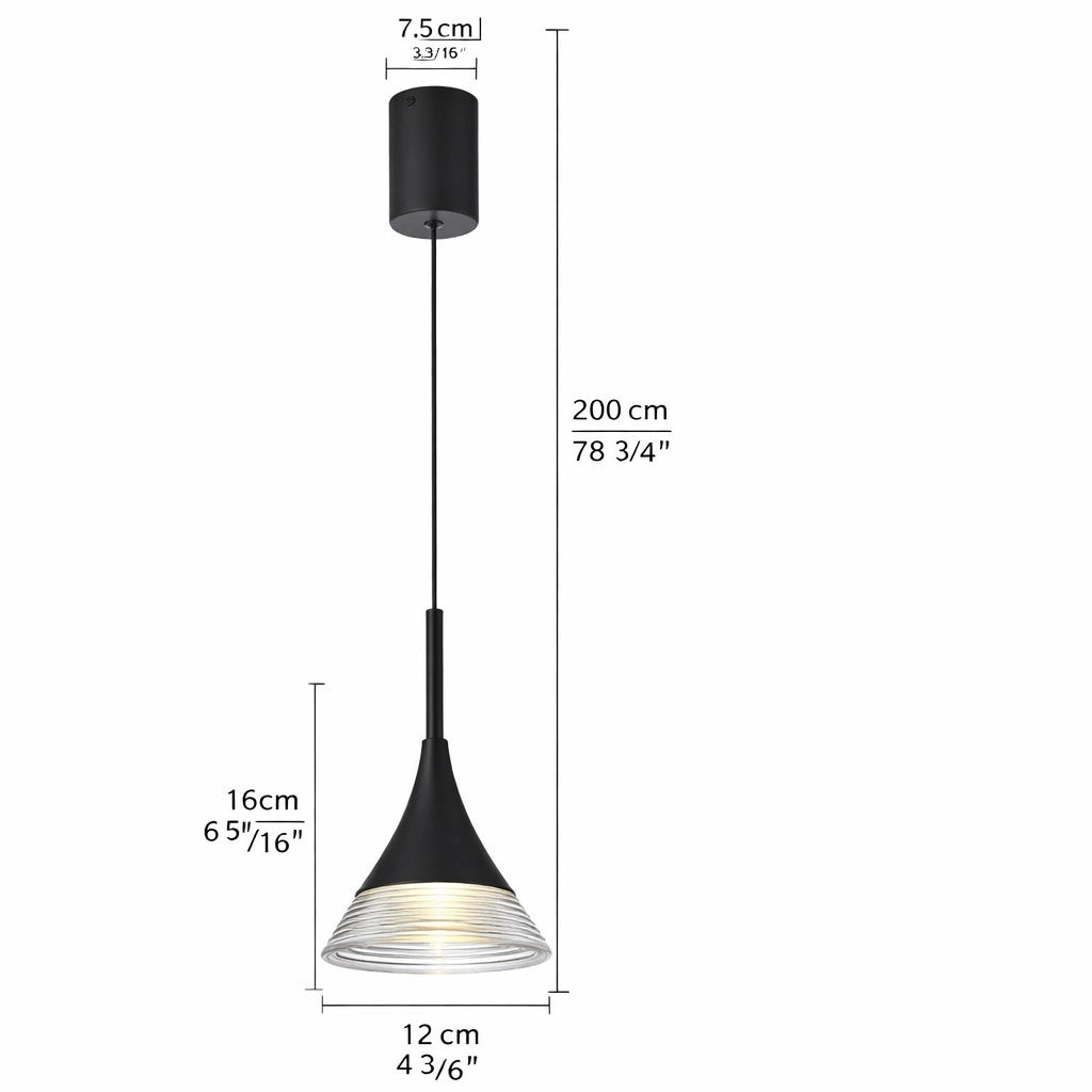 LAMPADA SOSPENSIONE LED 4W REGOLABILE 3 COLORI 3000K 4000K 6000K 400LM LP013
