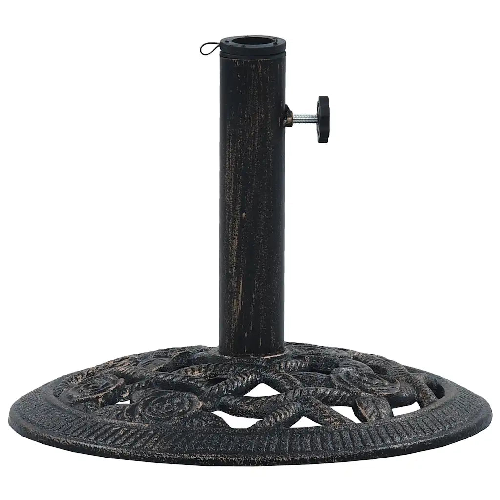 Base Ombrellone Nero e Bronzo 9 kg 40 cm in Ghisa 47865