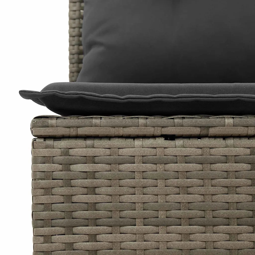 Set Divano da Giardino con cuscino 9 pcs Grigio Poly Rattan 3361108