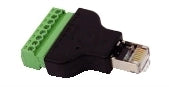Adattatore da spina 8P8C RJ45 a morsetti a vite