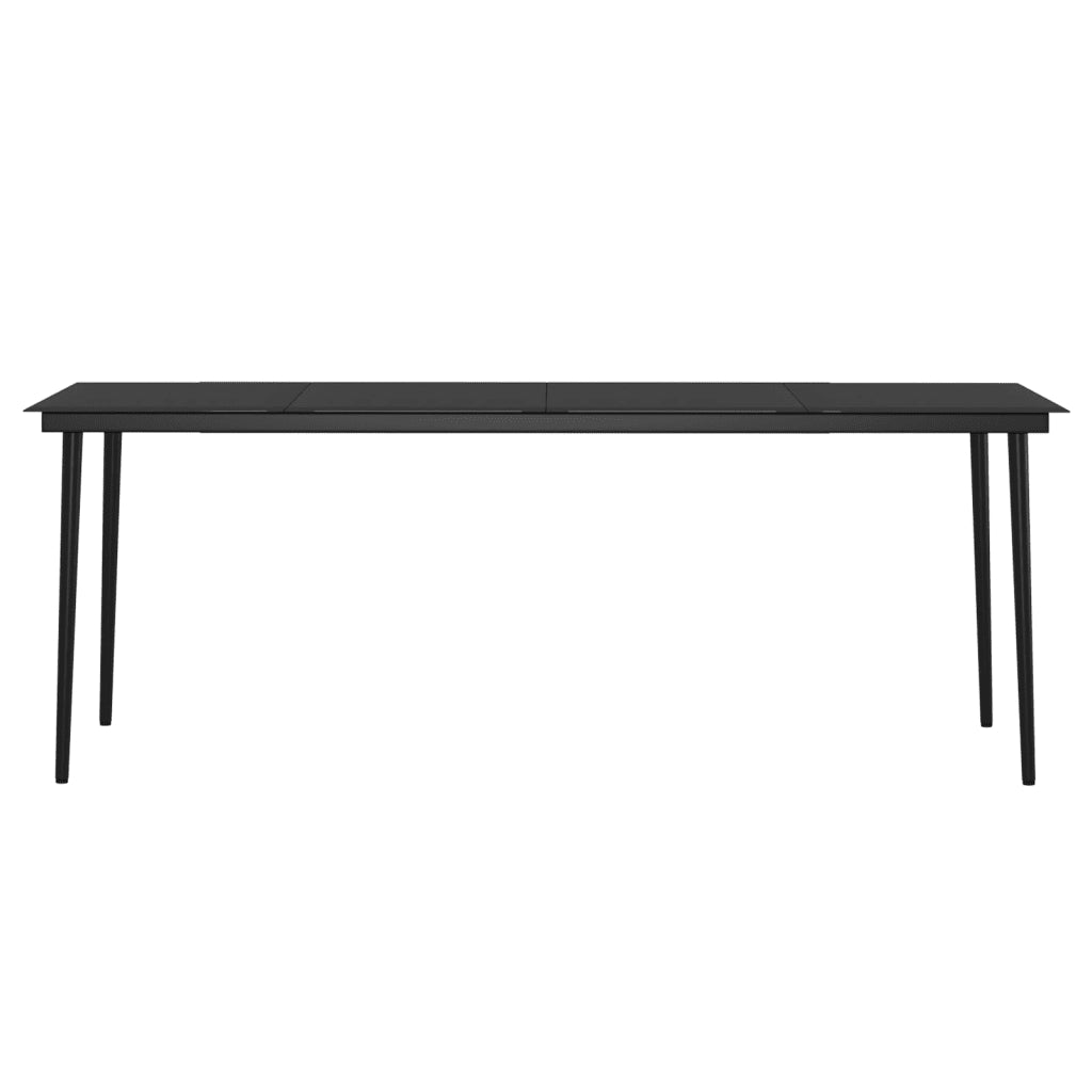 Set da Pranzo da Giardino 9 pz con Cuscini Nero 3099310