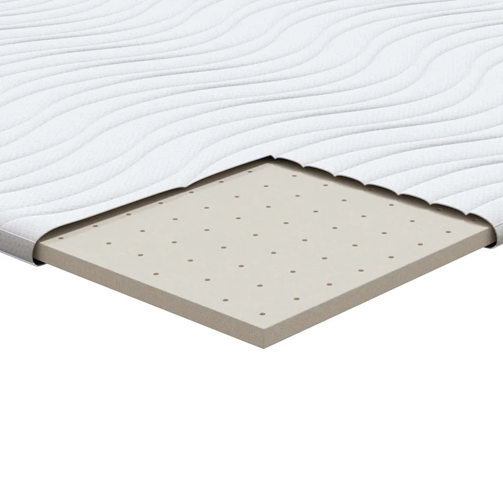 Topper per materasso Bianco 100 x 200 cm Tessuto a maglia 4106405