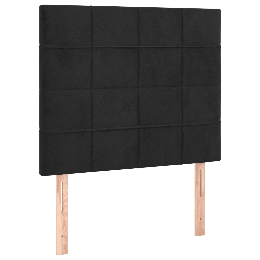 Testiera | Testata Nera 90x5x118/128 cm Velluto