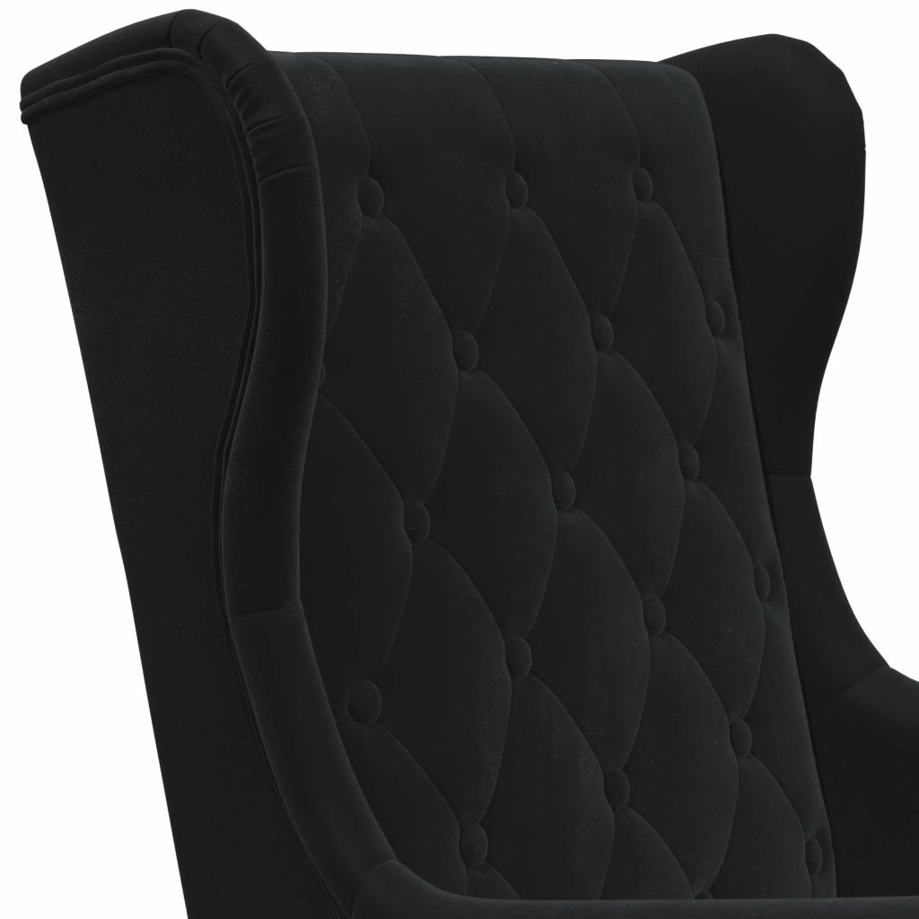 Poltrona | Sedia Relax Nero Velluto