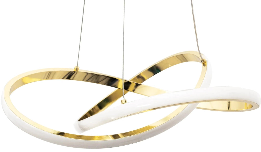 Lampada Da Soffitto Pensile Ring Moderno Led+telecomando App390-cp Oro