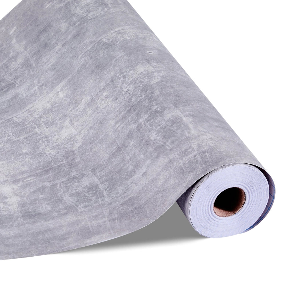 Carta da Parati Autoadesiva in PVC 40 cm x 15 m, Pellicola Adesiva Grigio Scuro Impermeabile e Resistente per Fai da Te Pareti Mobili