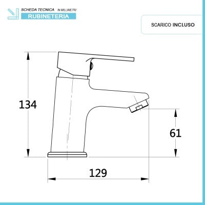 Set miscelatori lavabo e bidet cromati con piletta automatica Prima
