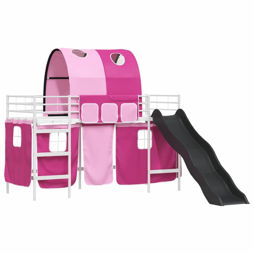 Struttura del letto loft per bambini Bianco e Rosa 75 x 190 cm 42020864
