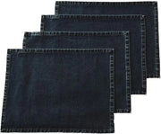 Piatti per tavola in denim cotone - 4 pezzi - blu - qualità premium 46 x 36 cm.