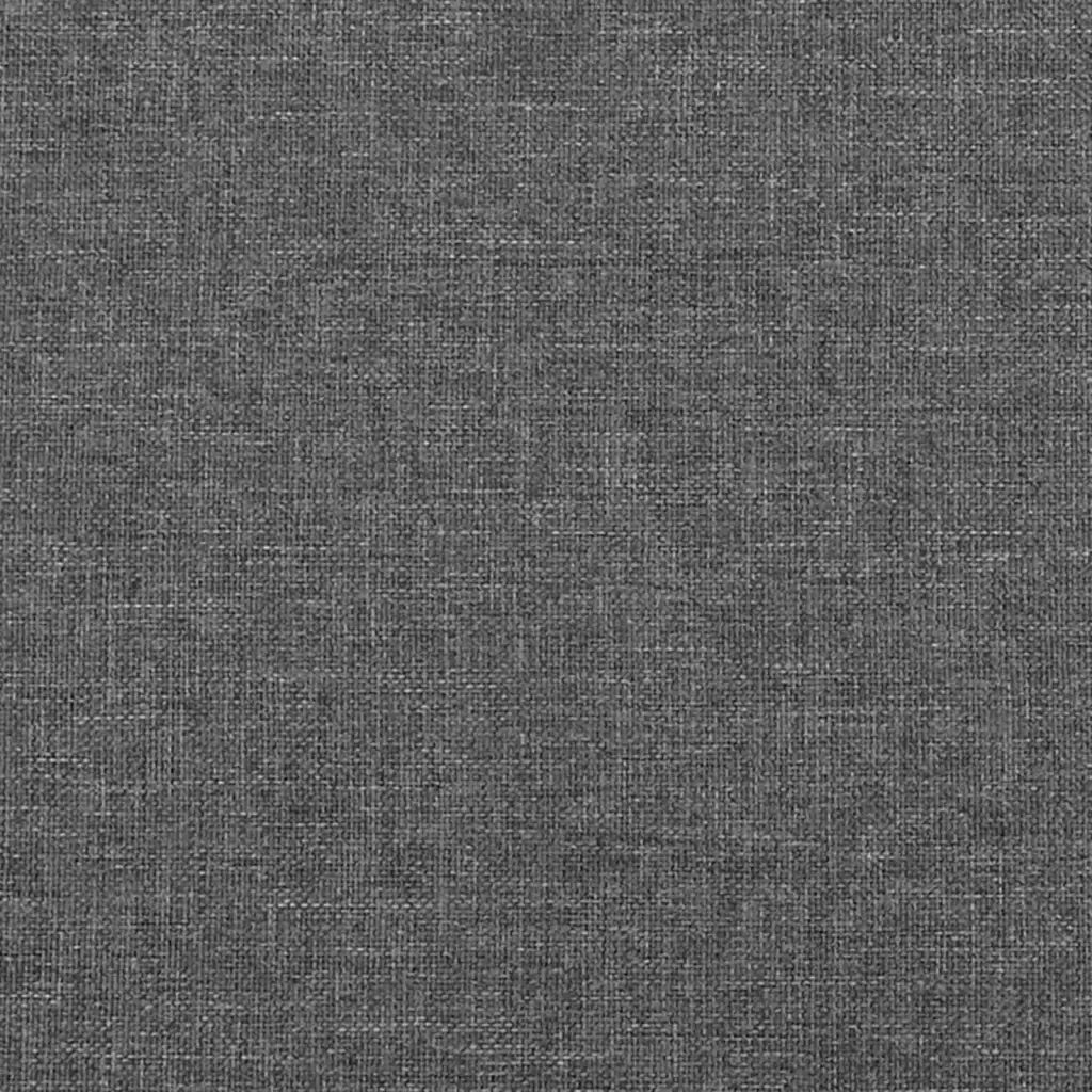 Testiera ad Orecchio-Testata con Orecchie Grigio Scuro 103x16x78/88 cm in Tessuto 382945