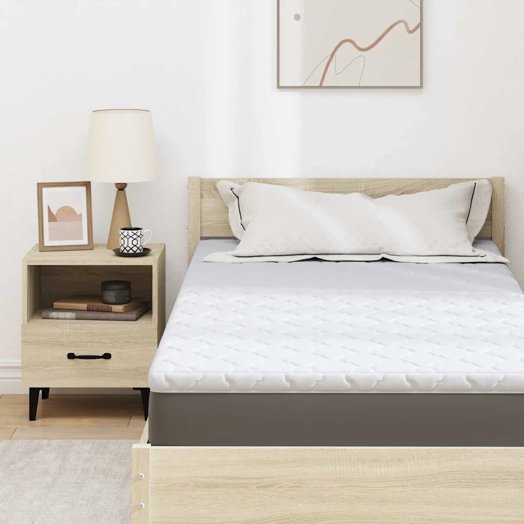 Topper al cocco Bianco 90 x 200 cm Tessuto Jacquard 4106393