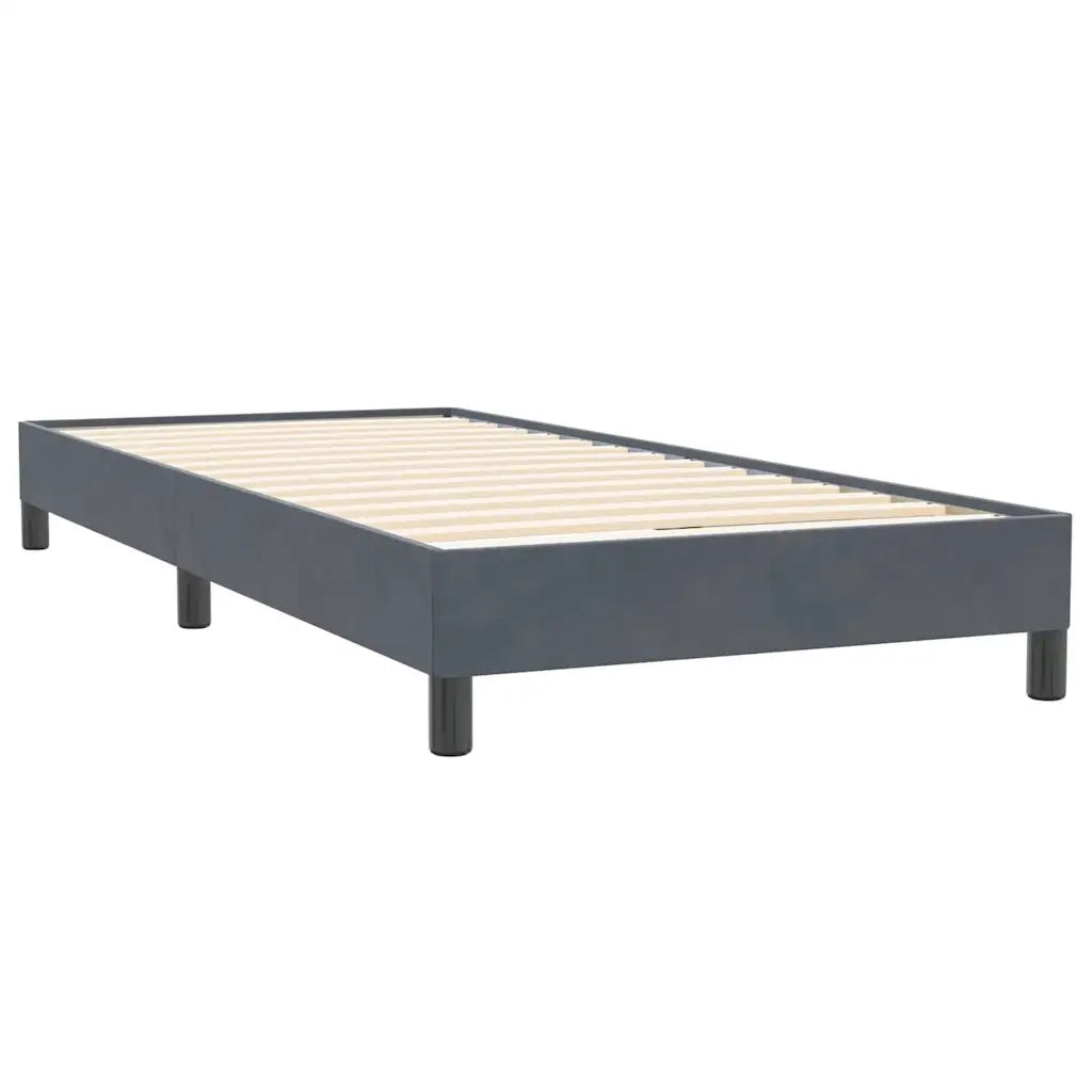 Giroletto a Molle con Materasso-Struttura Letto Grigio Scuro 80x220 cm Velluto 511741