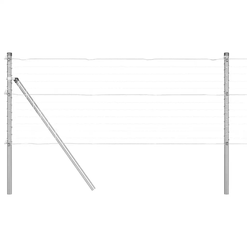 Palo della recinzione 13 pz Argento Acciaio CFW6019296