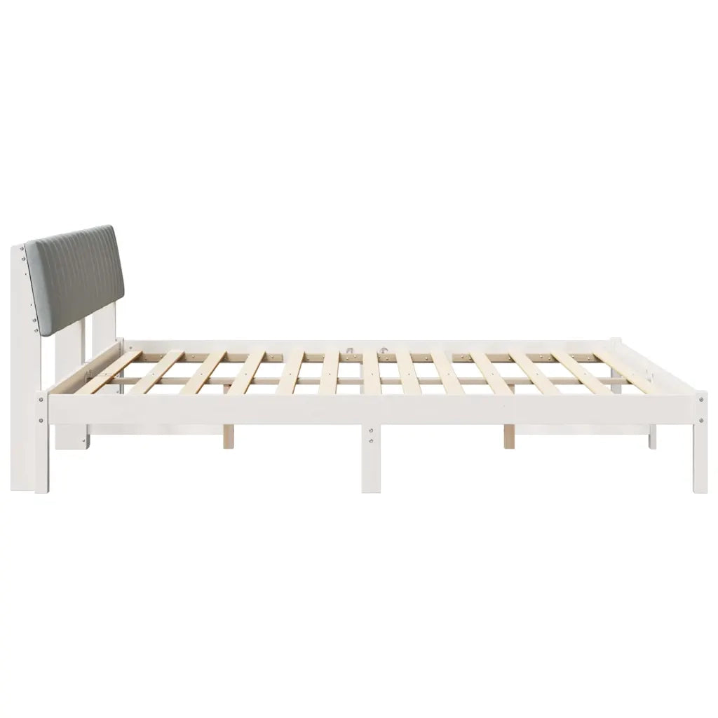 Struttura del Letto Bianco e grigio chiaro 180 x 200 cm 3394357