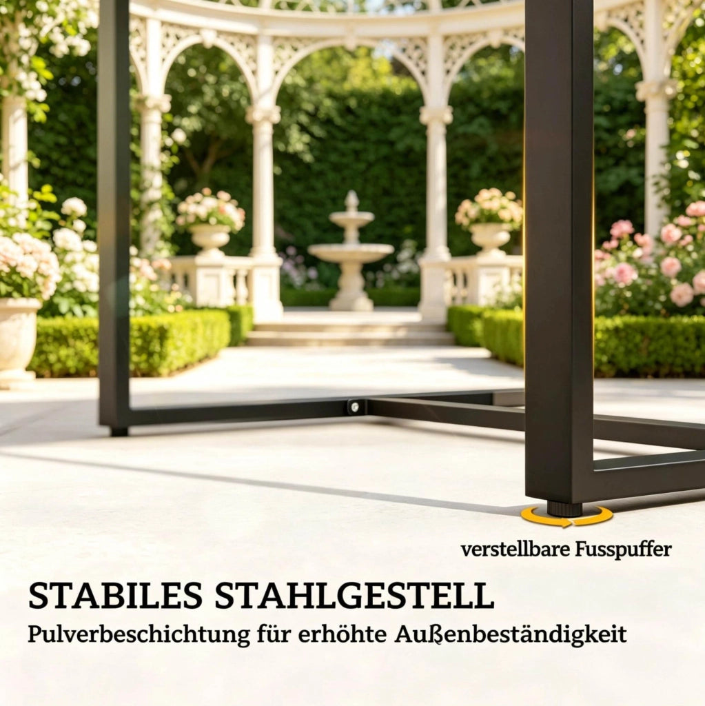 Set Mobili da Giardino Piccolo con 1 Tavolo e 2 Sedie in Rattan PE Marrone e Cuscini