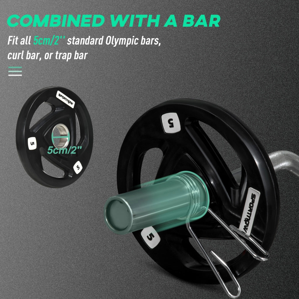 EasyComfort Set di 2 Dischi Pesi in Acciaio con Rivestimento in Gomma per Bilanciere