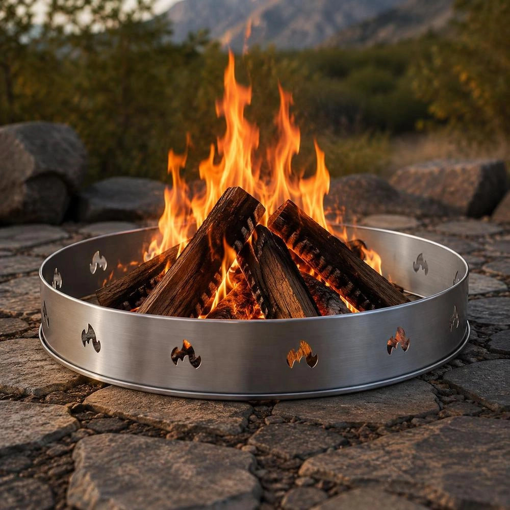 Stand For Fire Bowl Φ587 X 99 Mm, Accessory For Outdoor Fire Pit, Stainless Steel Fireplace Ranger Support Frame, Portable Outdoor Camping Mounting Tools For Fireplace